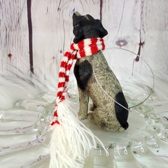 Realistic Winter English Pointer Dog Pup Puppy Resin Christmas Holiday Ornament - Picture 9 of 14